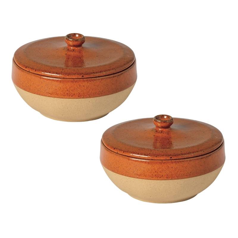 Marrakesh Large Covered Casserole Dish, Set of 2 - Cannelle